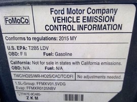 2015 FORD FUSION, BLACK, SE MODEL, 1.5L TURBO,AT,   F25153